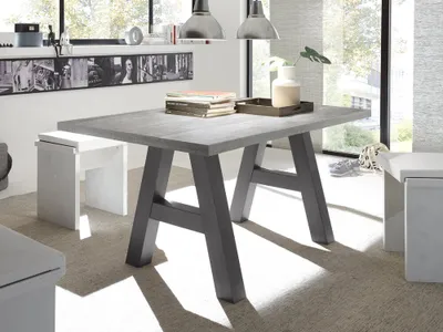 Produktbild von Esszimmertisch Esstisch Konferenztisch 140/90 Mr. A Graphit Beton