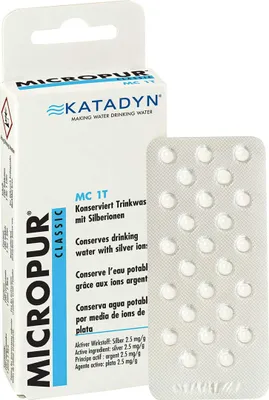 Produktbild von KATADYN Micropur Classic MC 1T - Trinkwasser Konservierung Silberionen - 100 Tabletten - 1T/1L