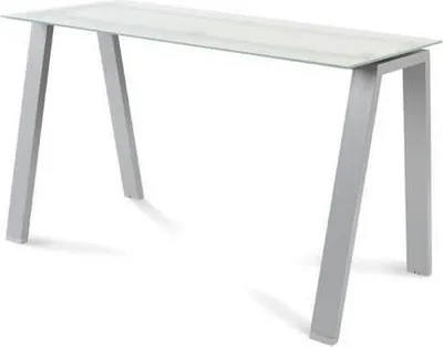 Produktbild von Schreibtisch Blanca BxTxH 120x60x73cm Gestell grau Platte Glas satiniert