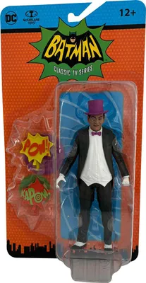 A packaged action figure of The Penguin from the Batman Classic TV Series.