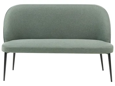 Produktbild von BELIANI Sofa Hellgrün Stoffbezug 2-Sitzer Küchensofa mit Schwarzem Metallgestell Ohne Armlehnen Modern Wohnzimmer Möbel Wohnecke Sitzecke Küche