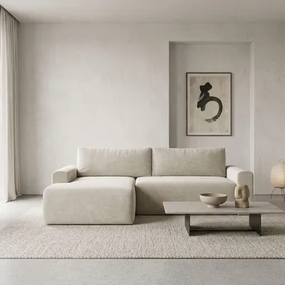 Produktbild von Ecksofa MILO LARGE mit Schlaffunktion und Bettkasten, linke Ecke - VIBE 03