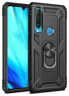 Immagine prodotto di NALIA Anello custodia del telefono cellulare per Huawei P30 Lite, 360 gradi di protezione Custodia Cover Bumper Nero