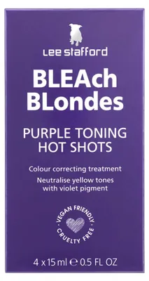 Obrázok produktu pre Lee Stafford Lotion Lee Stafford Bleach Blondes Ice Purple Toning Cool Shots 4x15ml
