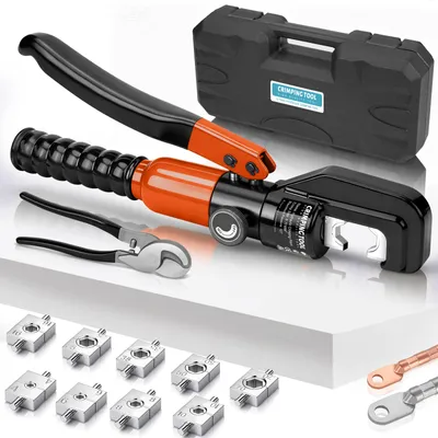 Produktbild von Hydraulische Crimpzange Presszange 4-70mm² mit Kabelschere, Quetschzange Hydraulikzange Kabelschuhzange - Kaltverpressung Werkzeugbau Schaltungsumbau