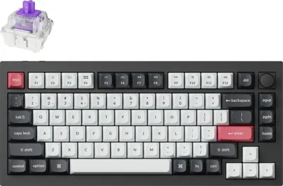 Produktbild von Keychron Q1 HE QMK Kabellose Tastatur RGB-Knopf Magnetischer Nebelschalter (schwarz)