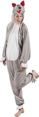Produktbild von B88038-180 Wolfs Overall Kostüm Damen Herren Gr.bis max. 180 cm Körpergröße