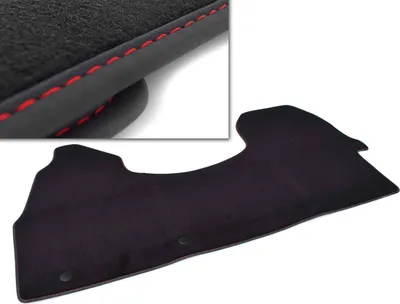 Image de Tapis de sol (couture rouge) Mercedes Sprinter W907 à partir de 2018 Tapis de sol en velours à l'avant de la cabine complet