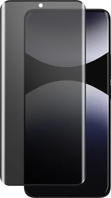 A screen protector for a smartphone is shown, with a second phone partially visible behind it.