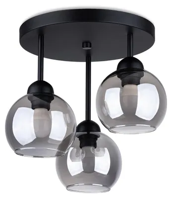 Obrázok produktu pre Luster ALINO 3 čierny 3xE27 15W oceľ 35x35x35cm Sollux Lighting