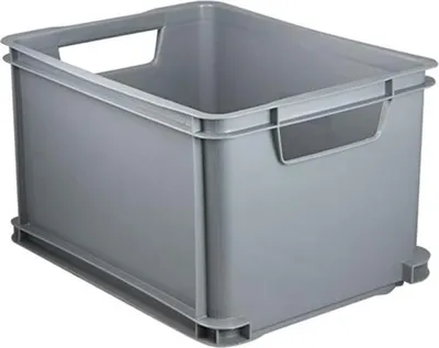 Image de Bac De Rangement Taille S 15 L 35 X 22 X H27 Cm Argent - Unibox - Curver