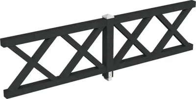Produktbild von Brüstung Andreaskreuz SKAN HOLZ 335 x 84 cm anthrazit