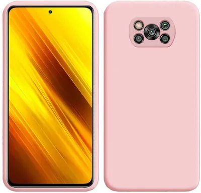 Obrázek produktu pro Pouzdro pro Xiaomi Poco X3 Pro, měkké silikonové ochranné pouzdro z tekuté gumy Růžový