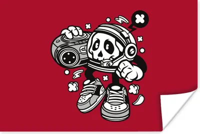 Produktbild von MuchoWow® Poster Radio - Rot - Vintage 120x80 cm - Bilder