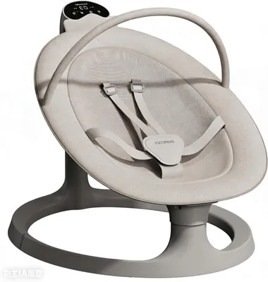 Obrázek produktu pro Elektrická houpací židlička pro děti – křeslo pro batolata – uklidňuje děti – design 2 v 1 – pro děti do 30 kg – barva khaki