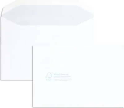 Produktbild von Kuvertierhüllen 162x238mm 90g/qm gummiert Fenster VE=500 Stück weiß