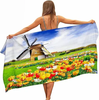 Image de Serviette de plage à motifs floraux, en microfibre, à séchage rapide et anti-sable