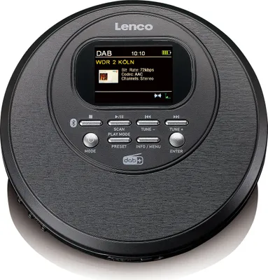 Produktbild von Lenco CD-500BK - Tragbarer CD-Player mit DAB+/FM-Radio und Bluetooth® - Schwarz