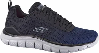 Produktbild von Skechers Track, Herren Mesh Sneakers, Sportschuhe in blau, Skechers Memory Foam Fußbett, Schuh ist in der Maschine waschbar