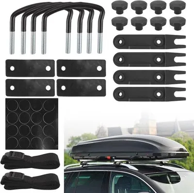 Image de Kit de montage universel pour barres de toit avec supports en U et accessoires pour voitures et SUV