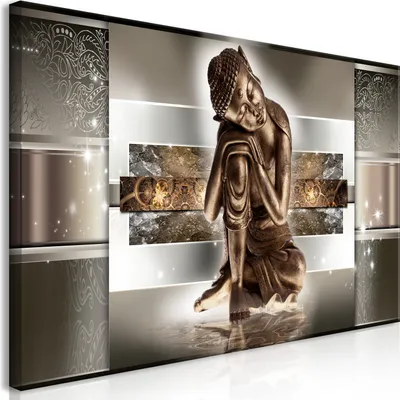 Immagine prodotto di Murale Mega XXXL Buddha 250x125 cm Pezzo unico formato XXL stampa d'arte per auto montaggio stampe su tela quadri moderni decorazione murale fai da te decorazione casa astratta h-C-0034-ak-e