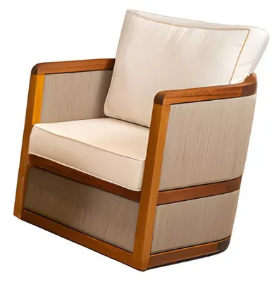Produktbild von Terrassen Möbel Gartenmöbel Couchtisch Sofa Sessel Holz 4tlg Set Beige