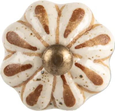 Obrázek produktu pro Klika na dveře Clayre & Eef Ø 4x3 cm Béžová keramika