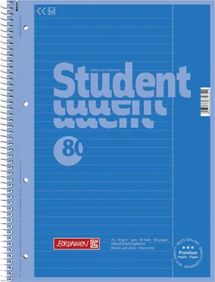 Produktbild von 5X BRUNNEN 1067925133 Collegeblock A4 azur, Lin. 25