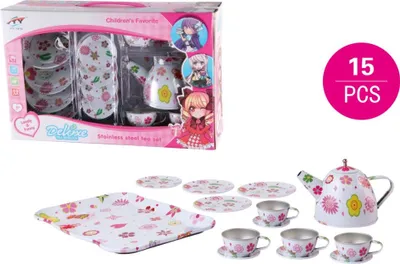 Produktbild von 15-teiliges Teeset aus Metall