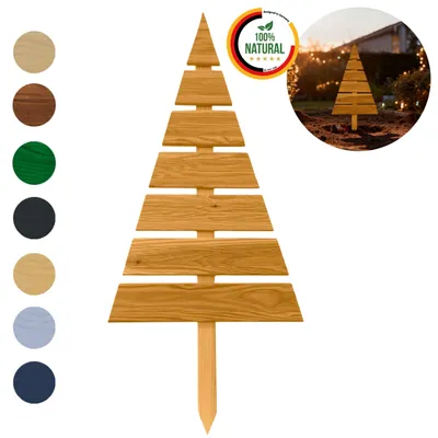 Produktbild von Floranica Holz-Weihnachtsbaum, Höhe 75 cm, Natur – Weihnachtsdekoration, Tannenbaum für innen und außen, zum Hineinstecken in Topf oder in den Boden