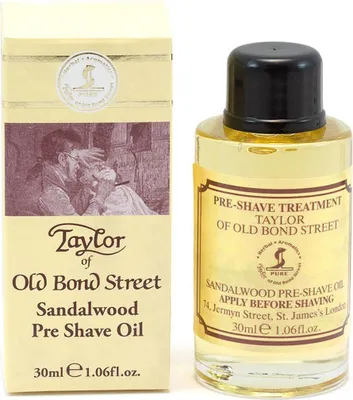 Image de Taylor of Old Bond Street Huile de prérasage au bois de santal 30ml