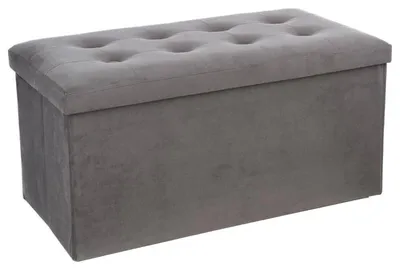 Obrázok produktu pre Prešívaný Puf Adaline Sivý 76X38 Cm