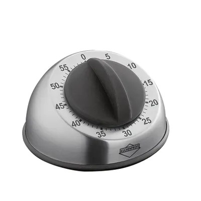 Produktbild von Kuchenprofi Planet Mechanischer Timer, Durchmesser 9,5x6 cm, silber