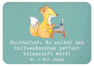 Produktbild von Mr. & Mrs. Panda magnet Buchhalter Balance - Meeresbrise - Geschenk, Kühlschrankmagnet, whiteboardmagnet, Beruf, küchenmagnet, Rechnungswesen, personalisierte Geschenke