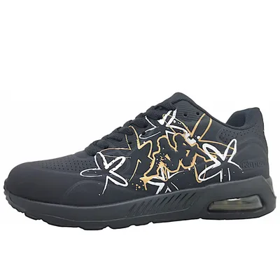 Image de Chaussures de sport Kappa Damenschuhe, lacets, sneakers basses, couleur noire, pour le quotidien