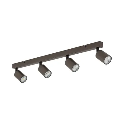 Produktbild von Deckenstrahler Metall verstellbar Braun GU10 4-flammig länglich