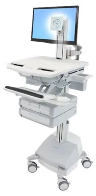 Image de Ergotron StyleView, Chariot multimédia, Aluminium, Gris, Blanc, Aluminium, Plastique, Acier galvanisé, Écran plat, 17,3 kg, 61 cm (24")