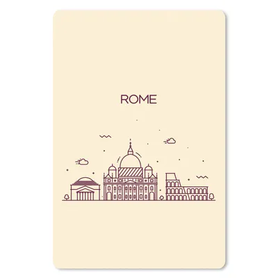Produktbild von MuchoWow® Mauspad Mousepad Italien - Rom - Skyline 40x60 cm - Mousepads - Maus Mat - Pad - Mausunterlage - Schreibtisch Accesoire