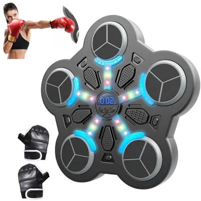Produktbild von Musik-Boxmaschine, mit Boxhandschuhen, Wandmontage, Wandziel-Trainingsgeräte für Erwachsene