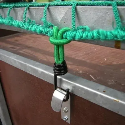 Immagine prodotto di Gancio metallico con anello, elastico, per reti, teloni, rimorchi