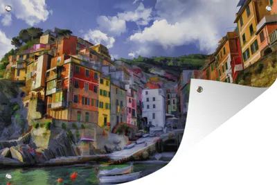 Produktbild von MuchoWow® 60x40 cm Outdoor-Poster Gartendeko Sichtschutz Garten Poster für den Garten  Riomaggiore, Italien