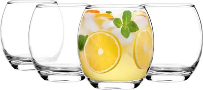 Produktbild von GLASMARK® Gläser 4-Set 350ml Große (max. 400ml) 4 Stück Drinkgläser transparent Saft Cocktail Party Trinkglaswaren Saftgläser Trinkgläser für Wasser