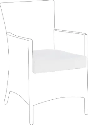 Obrázok produktu pre Sada 8 poťahov na vonkajšie podsedáky na záhradné stoličky krémová biela 47 x 47 x 10 cm