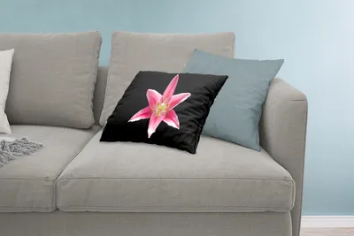 Produktbild von MuchoWow® Zierkissen Sofakissen Wohnzimmer Dekokissen 60x40 cm Blumen - Lilie - Rosa - Kopfkissen - Polster mit Foto