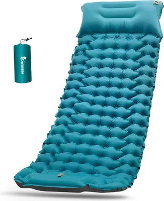 Produktbild von Isomatte Camping Aufblasbar, 9cm Dicke Luftmatratze Camping Ultraleicht mit Kissen Isomatte Selbstaufblare Schlafmatte für Wanderungen Strand Outdoor Zelt, wasserdichte und Faltbare Outdoor Matratze