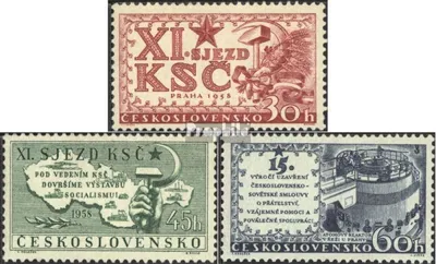 Produktbild von Briefmarken Tschechoslowakei 1958 Mi 1075-1077 (kompl.Ausg.) postfrisch Kommunisten