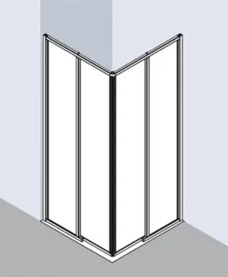 Produktbild von Kermi IME2L100202YK Eck-Halbteil links IBIZA 2000 E2L 1000x