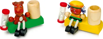 Produktbild von Small Foot Design 7606 Zahnputzuhren Jamaika aus Holz, mehrfarbig, 2-teilig (1 Set)