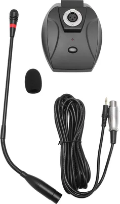 Obrázek produktu pro Kondenzátorový mikrofon s husím krkem, připojení XLR, stolní pro přednášky, konference, videokonference