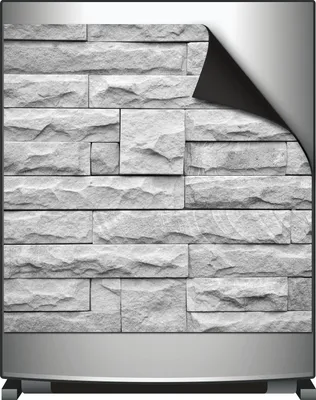 Produktbild von Wallario Magnet für Kühlschrank / Geschirrspüler, magnetisch haftende Folie - 60 x 60 cm, Motiv: Steinwand grau